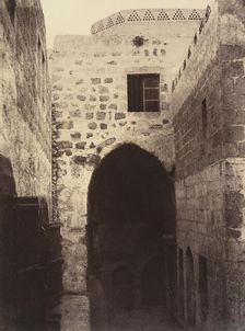 VIIe Station. Jésus tombe pour la seconde fois. Ancienne porte judiciaire, il s'y..., 1860 or later. Creator: Louis de Clercq