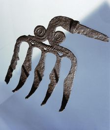 Viking ceremonial fork, Sweden. Artist: Werner Forman
