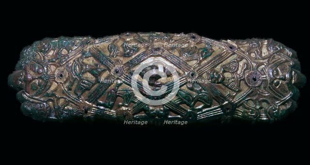 Viking gilt bronze brooch. Artist: Unknown