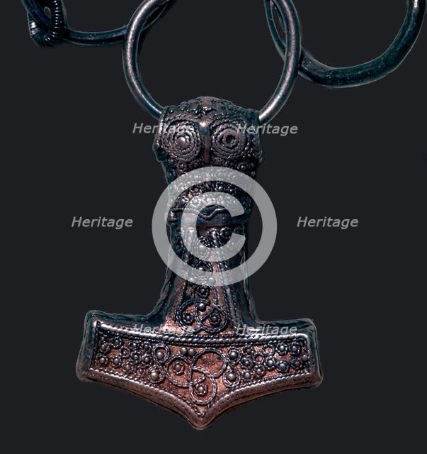 Viking 'Thor's Hammer' pendant, 10th century Artist: Unknown