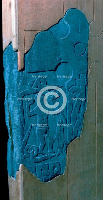 Viking Thorwald's cross-slab from Andreas Church on the Isle of Man, 10th century. Artist: Unknown