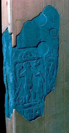 Viking Thorwald's cross-slab from Andreas Church on the Isle of Man, 10th century