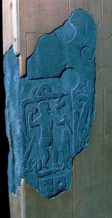 Viking Thorwald's cross-slab from Andreas Church on the Isle of Man, 10th century