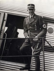 Viktor Lutze, commander of the SA, Berlin Airport, Germany, 1934