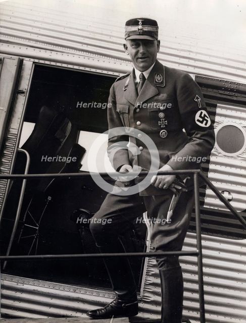 Viktor Lutze, commander of the SA, Berlin Airport, Germany, 1934.  Creator: Unknown.