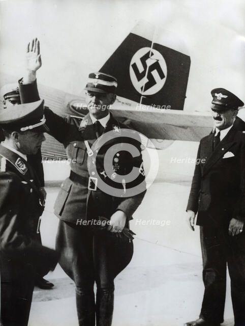 Viktor Lutze, commander of the SA, Munich Airport, Germany, 1934. Artist: Unknown