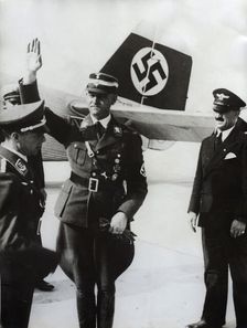 Viktor Lutze, commander of the SA, Munich Airport, Germany, 1934
