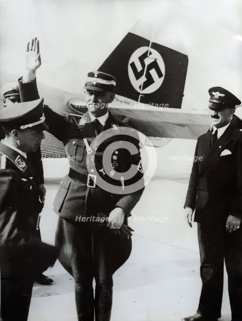 Viktor Lutze, commander of the SA, Munich Airport, Germany, 1934.  Creator: Unknown.