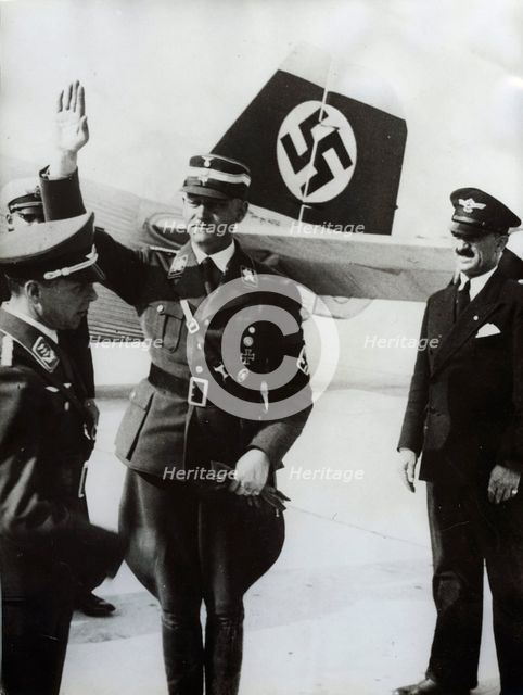 Viktor Lutze, commander of the SA, Munich Airport, Germany, 1934.  Creator: Unknown.