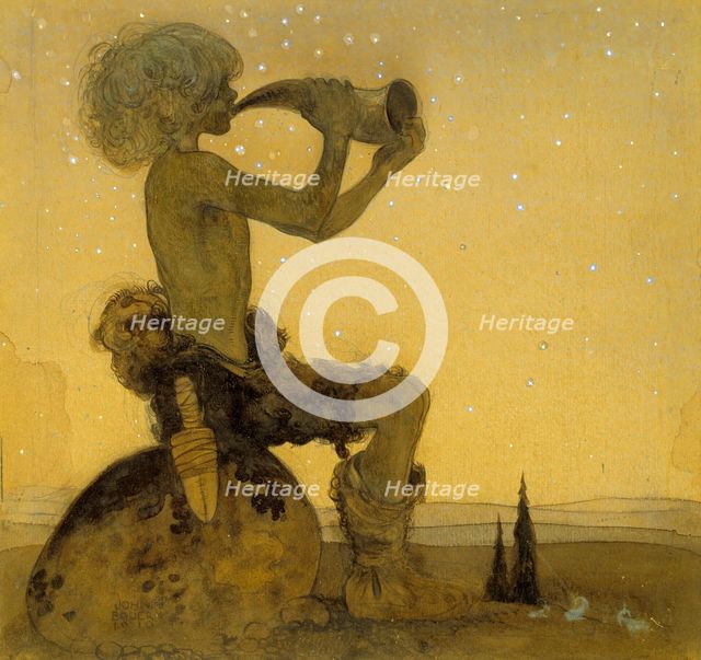Vill Vallareman (a Fairy Shepherd), 1910. Creator: John Bauer.