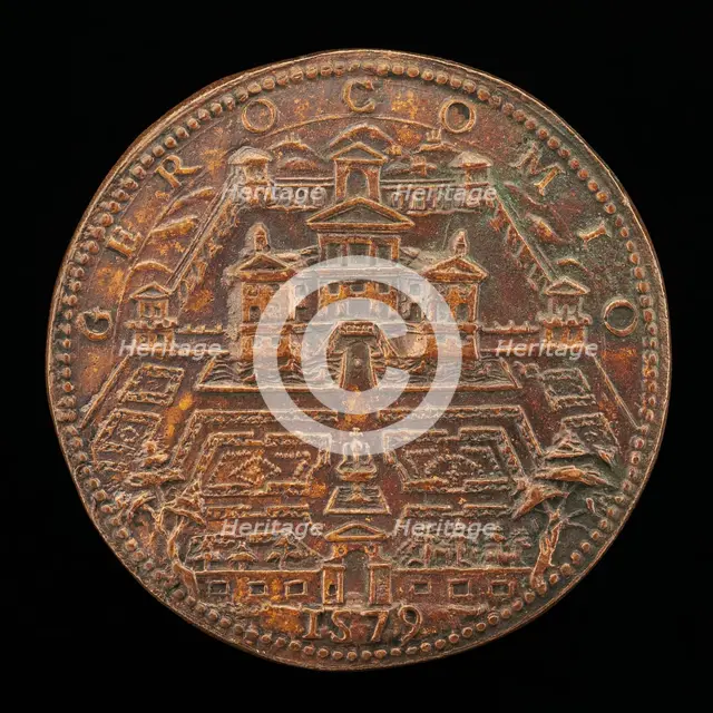 Villa at Gericomio [reverse], 1579. Creator: Federico Cocciola.
