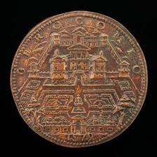 Villa at Gericomio [reverse], 1579. Creator: Federico Cocciola