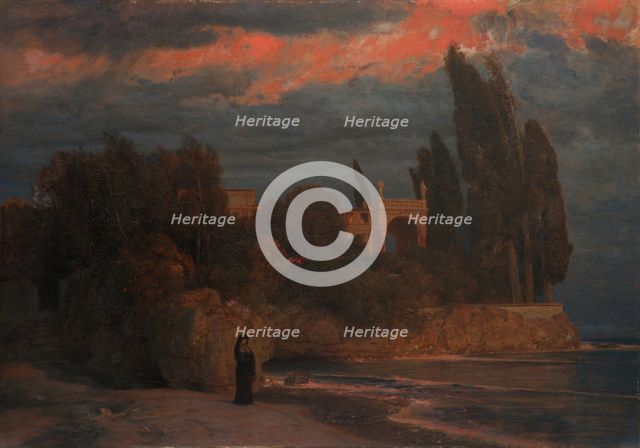 Villa by the Sea, 1871-1874. Creator: Arnold Bocklin.