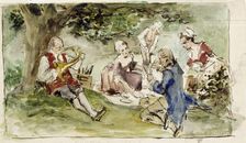 Villa by the spring, exercise, c1890s. Creator: Albert Edelfelt