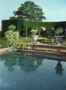 Villa Gamberaia, Settignano, Tuscany, Italy, 1925. Creator: Frances Benjamin Johnston