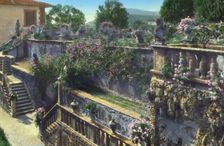 Villa Gamberaia, Settignano, Tuscany, Italy. Creator: Frances Benjamin Johnston