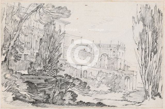 Villa d'Este, Tivoli, 1744/1750. Creator: Joseph-Marie Vien the Elder.