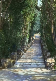 Villa d'Este, Tivoli, Lazio, Italy, 1925. Creator: Frances Benjamin Johnston