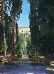 Villa d'Este, Tivoli, Lazio, Italy, 1925. Creator: Frances Benjamin Johnston