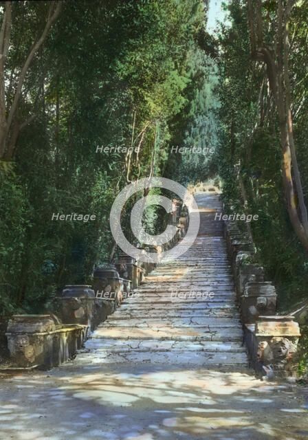 Villa d'Este, Tivoli, Lazio, Italy, 1925. Creator: Frances Benjamin Johnston.