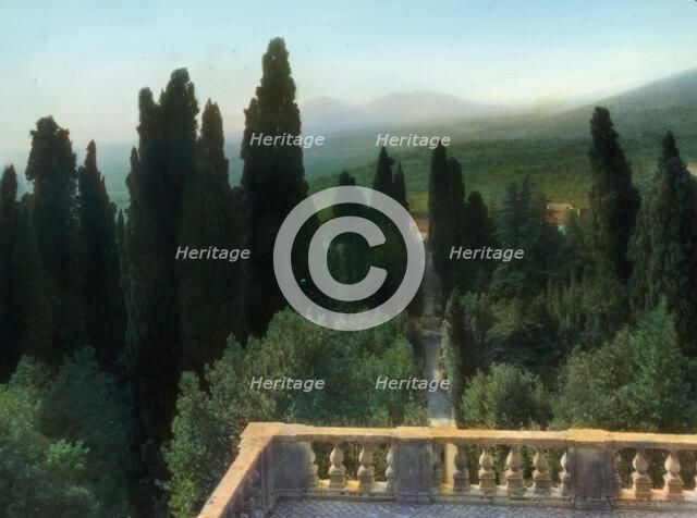 Villa d'Este, Tivoli, Lazio, Italy, 1925. Creator: Frances Benjamin Johnston.