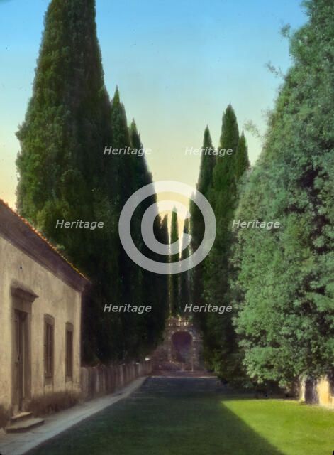 Villa d'Este, Tivoli, Lazio, Italy, 1925. Creator: Frances Benjamin Johnston.