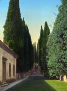 Villa d'Este, Tivoli, Lazio, Italy, 1925. Creator: Frances Benjamin Johnston