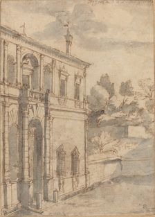 Villa di Papa Giulio, c. 1635. Creator: Claude Lorrain