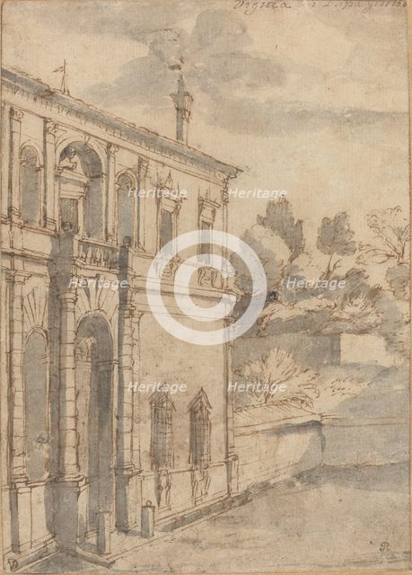 Villa di Papa Giulio, c. 1635. Creator: Claude Lorrain.