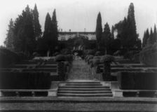 Villa I Tatti, estate of art historian Bernard Berenson, Ponte a Mensola, Italy: Garden..., 1925. Creator: Frances Benjamin Johnston