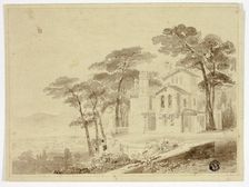 Villa in Naples, n.d. Creators: Unknown, Thomas Allom