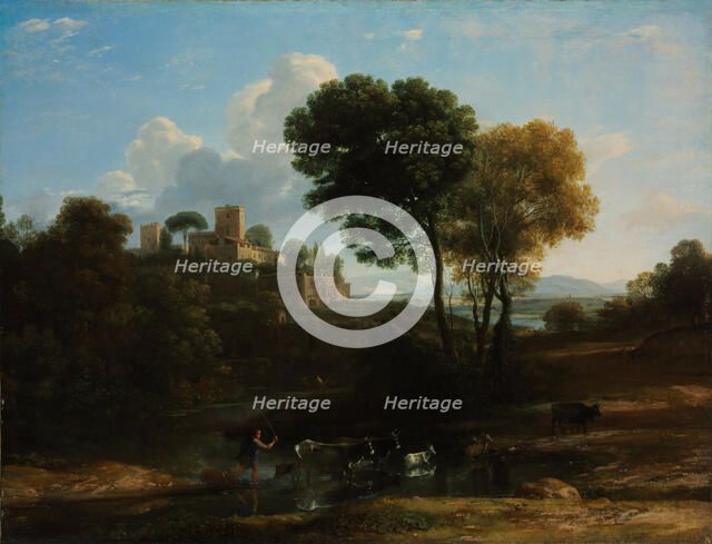 Villa in the Roman Campagna, 1646-1647. Artist: Lorrain, Claude (1600-1682)