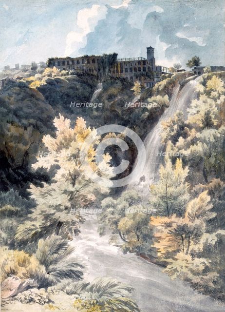 Villa of Maecenas, Tivoli, 18th Century. Creator: J.W. Smith (1776-1831).