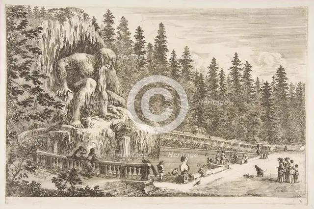 Villa of Pratolino: The Appenino, ca. 1653. Creator: Stefano della Bella.