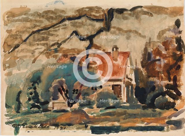 Villa of the Artist in Kilo, 1921. Creator: Magnus Enckell.