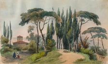 Villa Negroni à Rome c19th century. Artist: Jean Jacques Champin