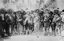 Villa & staff, Mexico, between c1910 and c1915. Creator: Bain News Service