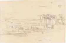 Villa Pamphili, 1840. Creator: Edward Lear