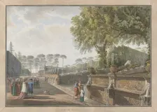 Villa Pamphili, ca. 1780. Creators: Giovanni Volpato, Louis Ducros