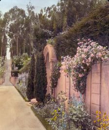 "Villa Rose," Joseph Donahoe Grant house, 2260 Redington Road, Hillsborough, California, 1917. Creator: Frances Benjamin Johnston