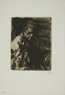 Village Violinist, 1904. Creator: Anders Leonard Zorn