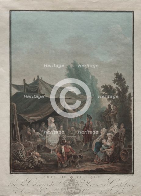 Village Wedding, 1785. Creator: Charles-Melchior Descourtis (French, 1753-1820).