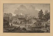Village with Pond, c. 1782. Creator: Cornelis Brouwer
