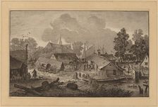 Village with Pond, c. 1782. Creator: Cornelis Brouwer