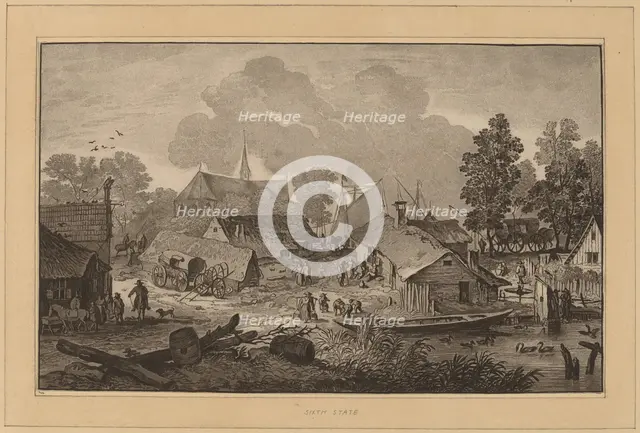 Village with Pond, c. 1782. Creator: Cornelis Brouwer.