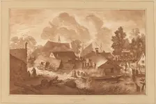 Village with Pond, c. 1782. Creator: Cornelis Brouwer