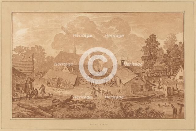 Village with Pond, c. 1782. Creator: Cornelis Brouwer.