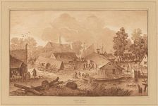Village with Pond, c. 1782. Creator: Cornelis Brouwer
