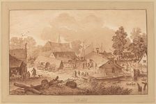 Village with Pond, c. 1782. Creator: Cornelis Brouwer