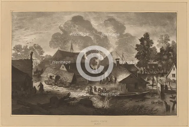 Village with Pond, c. 1782. Creator: Cornelis Brouwer.
